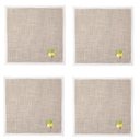 Ver imagem 1 de Conjunto de 4 Guardanapos Limao Siciliano 45 X 45 com Renda Rafimex