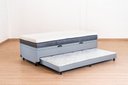 Ver imagem 1 de Cama 3 em 1 Solteirão Serenelife - Suede Cinza Escuro