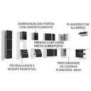 Ver imagem 6 de Armário de Cozinha Completa de Canto 546cm Branco/Preto Lux Madesa 05