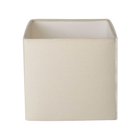 Cúpula de Abajur 20x20x20cm Quadrada Tecido Algodão Soquete Nacional Ref 42