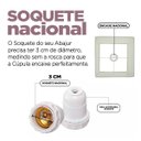 Ver imagem 4 de Cúpula de Abajur 20x20x20cm Quadrada Tecido Algodão Soquete Nacional Ref 42
