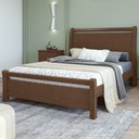 Ver imagem 1 de Cama de Casal Reali 100% Mdf Imbuia Clean - Móveis Lopas