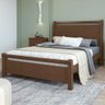Cama de Casal Reali 100% Mdf Imbuia Clean - Móveis Lopas - 1