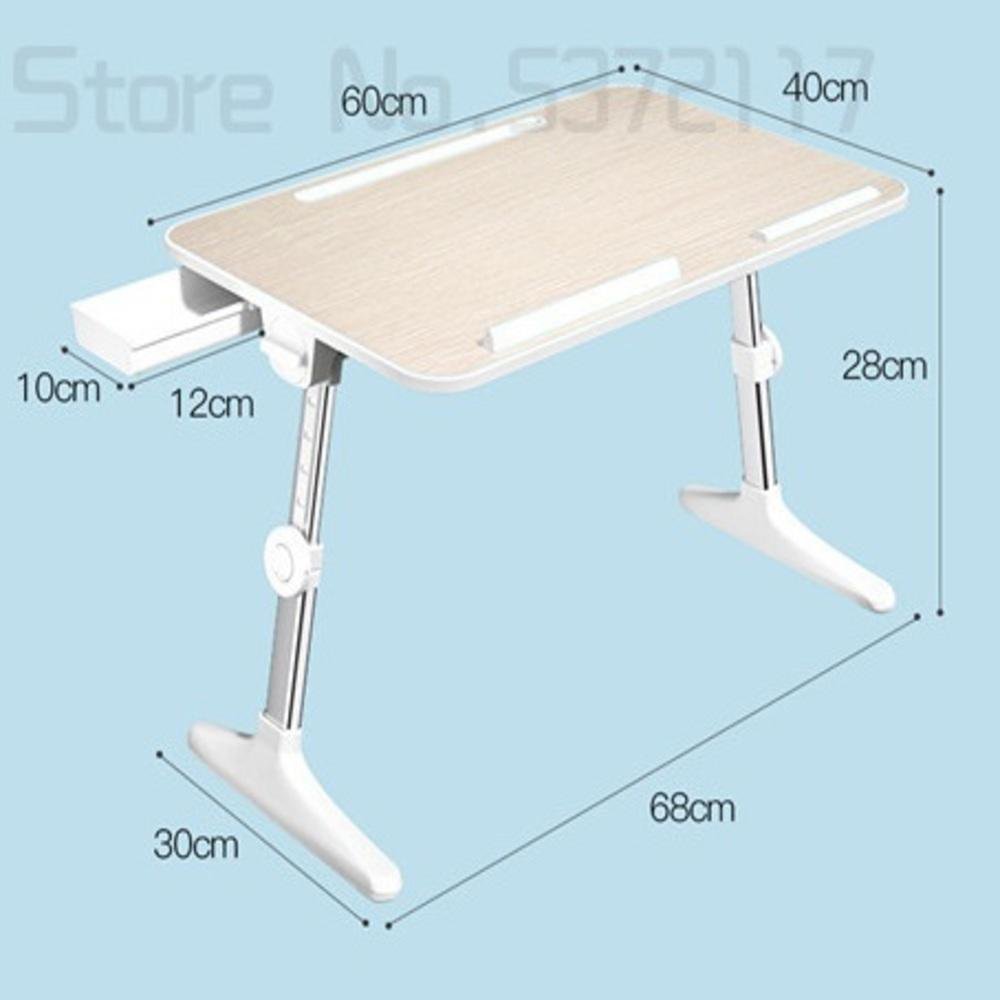 MESA NOTEBOOK DOBRAVEL SUPORTE ARTICULADO ALTURA AJUSTAVEL MESINHA ANTIDERRAPANTE COM GAVETA CINZA - 5