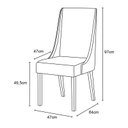 Ver imagem 4 de Mesa Jantar Adriana 180 6 Cadeiras Ivy Caramelo Creme - Henn