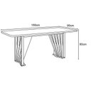 Ver imagem 3 de Mesa Jantar Adriana 180 6 Cadeiras Ivy Caramelo Creme - Henn