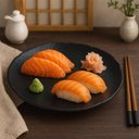 Ver imagem 2 de Kit 6 Pratos Orgânicos 19cm Preto de Cerâmica Stoneware Sushi Sashimi Porto Brasil