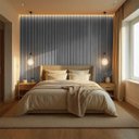 Ver imagem 1 de Painel Ripado Autocolante Parede Adesiva Flexivel Casa Quarto Sala Estar Clinica Recepçao Decoraçao 