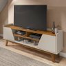Rack Sala Turim para TV até 65 Polegadas com Pés Madeira Off White/Naturale - 1