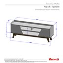 Ver imagem 4 de Rack Sala Turim para TV até 65 Polegadas com Pés Madeira Off White/Naturale