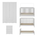 Ver mais imagens de Quarto de Bebê Completo com Berço Americano 3 em 1 Realeza Multimóveis Mp4587 Branco