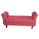 Ver imagem 1 de Divã Recamier Barcelona - 1,40 Suede - Vermelho