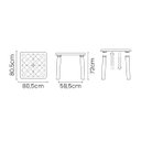 Ver imagem 3 de Mesa Tramontina Sancho 80x80 cm em Polipropileno Azul Navy