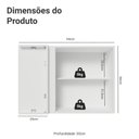 Ver imagem 2 de Armário Aéreo de Canto 1 Porta Branco-Crema Vik Madesa Branco-Crema