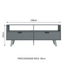 Ver imagem 4 de Rack para TV até 55 Polegadas Madesa Oslo com 2 Portas Cinza Cor:Cinza