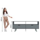 Ver imagem 7 de Rack para TV até 55 Polegadas Madesa Oslo com 2 Portas Cinza Cor:Cinza