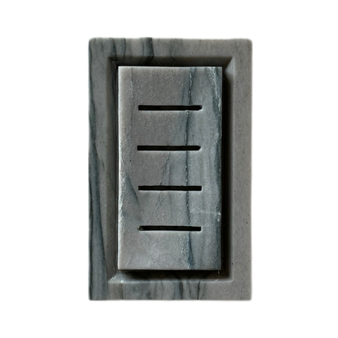 Saboneteira com Rebaixo Italiano Quartzito Perla Grey Polido