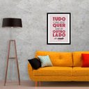 Ver imagem 2 de Quadro Do Outro Lado Do Medo 24x18cm - com vidro:Madeira preta