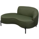 Ver imagem 1 de Sofá Curvo 2 Lugares 150cm Braço Esq. Thommy Pés Preto Linho Verde - Nexta Casa