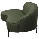 Ver imagem 3 de Sofá Curvo 2 Lugares 150cm Braço Esq. Thommy Pés Preto Linho Verde - Nexta Casa