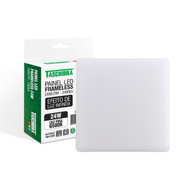 Painel de Led Taschibra Frameless Quadrado Embutir 24W Bivolt 6500K Luz Fria - 1