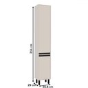 Ver imagem 3 de Paneleiro 36,8 Cm Koya 2 Portas 2 Prateleiras Creme - Politorno