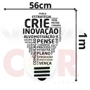 Ver imagem 2 de Adesivo de Parede Silhueta Lampada com Palavras Motivacionais - 56x1m