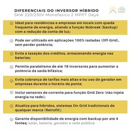 Inversor Solar Hibrido Deye Monofasico 5kw 220v Afci - 4