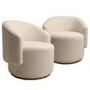 Ver imagem 2 de Kit 02 Poltrona Decorativa Orgânica Espanha para Sala Bouclê:bege