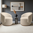 Ver imagem 1 de Kit 02 Poltrona Decorativa Orgânica Espanha para Sala Bouclê:bege
