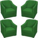 Ver imagem 1 de Kit 4 Poltronas Decorativas para Sala de Espera Recepção Escritório Consultório Suede