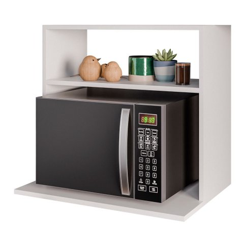 Suporte Aéreo Multiuso para Forno Micro-ondas Luara 60cm Branco - Abmaza