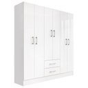 Ver imagem 3 de Guarda-Roupas Essence 6 Portas 2 Gavetas - Branco Yescasa