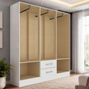 Ver imagem 6 de Guarda-Roupas Essence 6 Portas 2 Gavetas - Branco Yescasa