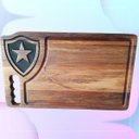 Ver imagem 2 de Tábua Churrasco Personalizada com Resina Botafogo 40x24x2cm