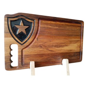 Tábua Churrasco Personalizada com Resina Botafogo 40x24x2cm