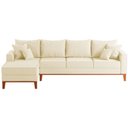 Ver imagem 1 de Sofá 4 Lugares Beny com Chaise Esquerdo Corino Bege