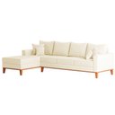 Ver imagem 4 de Sofá 4 Lugares Beny com Chaise Esquerdo Corino Bege