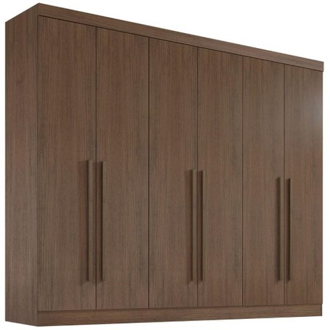 Guarda Roupa da Vinci Plus Castanho 6 Portas 6 Gavetas D’doro