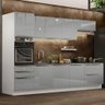 Armário de Cozinha Planejada 320cm Branco/Cinza Lux Madesa 04 - 2
