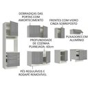 Ver imagem 5 de Armário de Cozinha Planejada 320cm Branco/Cinza Lux Madesa 04