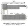 Armário de Cozinha Planejada 320cm Branco/Cinza Lux Madesa 04 - 4