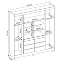 Ver imagem 4 de Guarda Roupa Casal 4 Portas 6 Gavetas Cadis D02 Amendola/Off White - Mpozenato