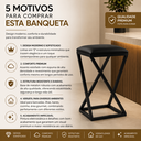 Ver imagem 5 de Kit 4 Banqueta Metal Moderno Balcão Bancada Cozinha Bistrô Couro Sintético