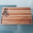 Ver imagem 4 de Tábua para Churrasco Grande Madeira 50x30x2,5cm Nossa Senhora Aparecida Canaleta