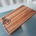 Ver imagem 7 de Tábua para Churrasco Grande Madeira 50x30x2,5cm Nossa Senhora Aparecida Canaleta