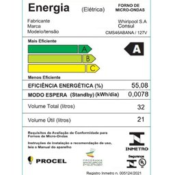 Micro-ondas Consul 32L Branco com Menu Fácil - CMS46Ab 110V - 11