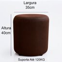 Ver imagem 5 de Kit 2 Puff Banqueta Banco Redondo Puffe para Quarto e Sala Salão Recepção Decorativo