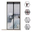 Ver imagem 1 de 2 Kit Super Tela Mosqueteira Cortina Porta Magnética Malha