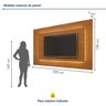 Painel para Tv 65 Polegadas 130cmx220cm 100% Mdf com Led Grécia - 3